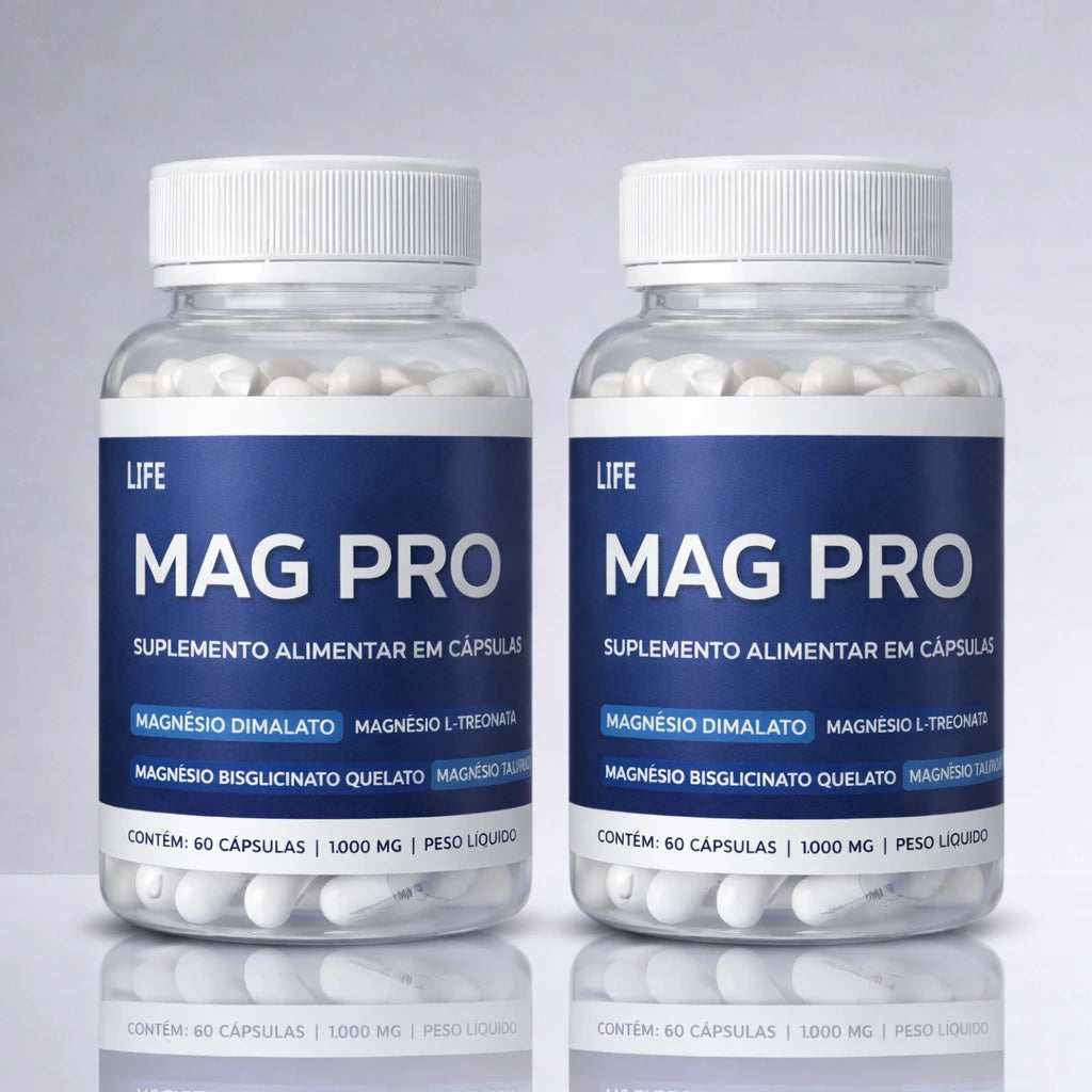 Mag Pro - 4 Magnésios L-Treonina, Quelato, Dimalato e Taurato (60 cápsulas)